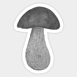 Black and white fungi mushroom Sticker